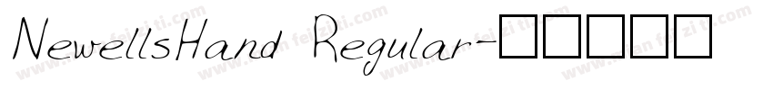 NewellsHand Regular字体转换